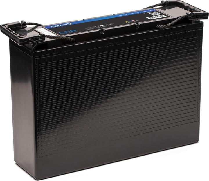 Actual product image Voltima VLT100S 12V LiFePO4 Lithium Slim Versorgungsbatterie 100Ah mit App (12 V, 100 Ah)