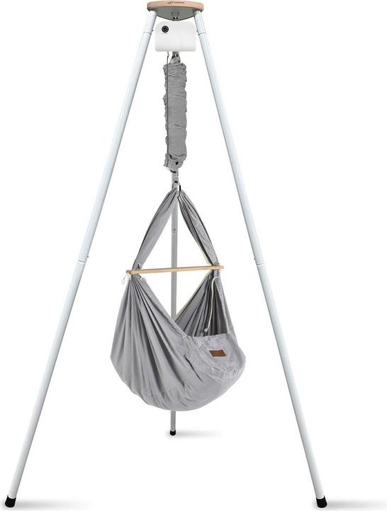 Schmusewolke Tipi blanc avec moteur et berceau à ressorts bio