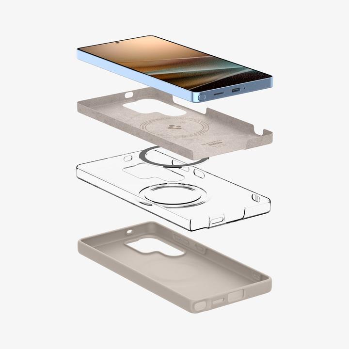 Actual product image Spigen Silicone Fit Mag case for Samsung Galaxy S25Ultra - titanium (Samsung Galaxy S25 Ultra)