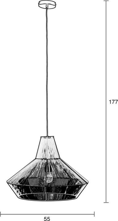 Actual product image Zuiver Fairy Pendant Lamp Stone Grey (E27)