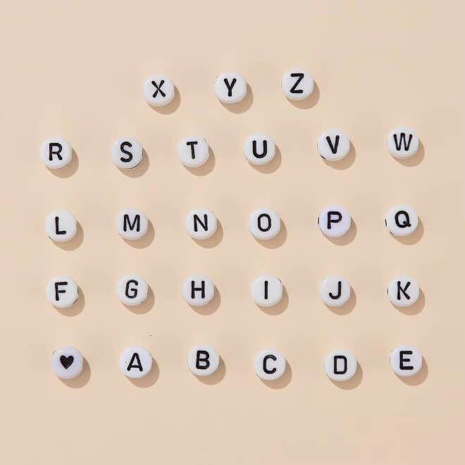 MU Classic Buchstaben Perlen Schmuck zum DIY Basteln