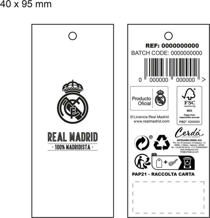 Produktbild Cerdá Real Madrid microfibre beach towel (180 x 90 cm)