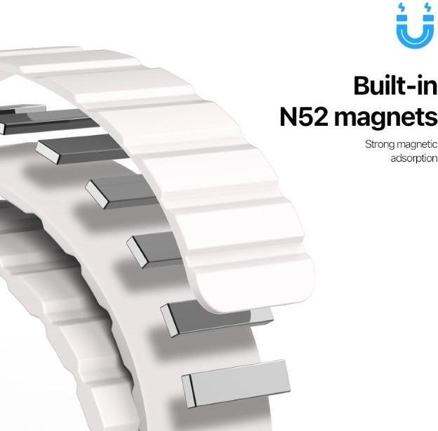 Image du produit Dux Ducis OA Bracelet Apple Watch 38mm/40mm/41mm - Blanc (38 mm, 40 mm, 41 mm, Silicone)