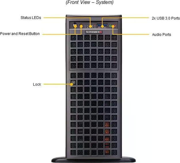 Produktbild Supermicro Barebone SuperServer Big-Tower Dual Sockel 4189 SYS-740GP-TNRT