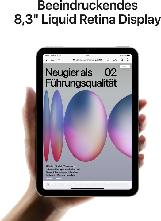 Actual product image Apple iPad mini (2024) (5G, 8.30", 256 GB, Space grey)