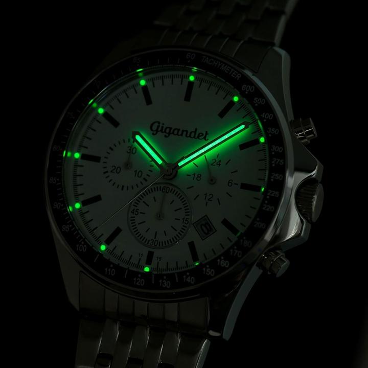 Actual product image Gigandet Men's Chronograph with 100m Water Resistance, Tachymeter Scale, 316L Stainless Steel Case