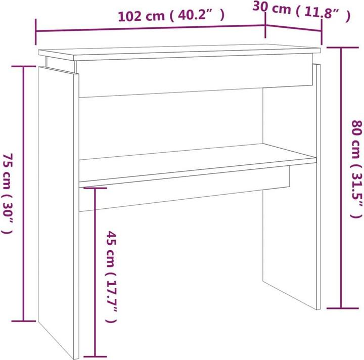 Produktbild vidaXL Price (102 x 30 x 80 cm)