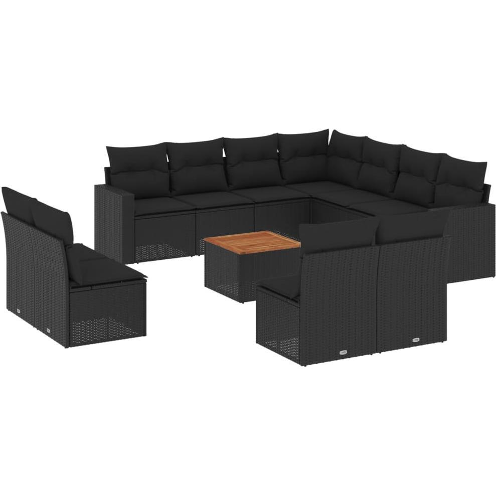 VidaXL, Gartenlounge, 10-tlg. Garten-Lounge-Set mit Kissen