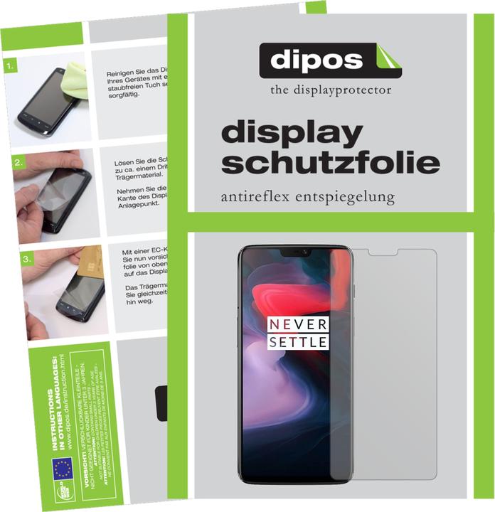 Dipos 6 Pellicole Protettive Antiriflesso Per OnePlus 6T - Opache, Anti-impronta, Made In Germany