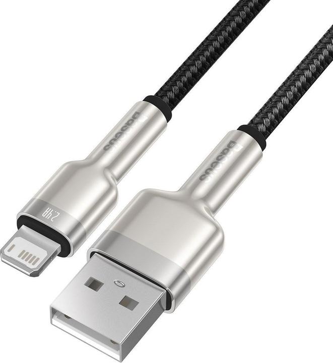 Image du produit Baseus Câble USB pour Lightning Cafule, 2.4A, 2m (noir) (2 m)