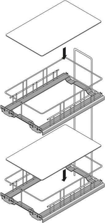 Actual product image Hettich Translucent shelf for Cargo 300