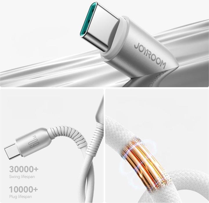 Produktbild Joyroom S-A51 Cutting-Edge Series 60W Fast Charging Data Cable (Type-C to Type-C) 1.2m-Light Gray (1.20 m, 60 W)