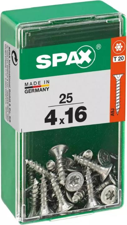 Produktbild Spax DIY Universal Senkkopf T-STAR plus VGW WIROX A9J 4x16 S 25 St. (25 Schrauben pro Stück)