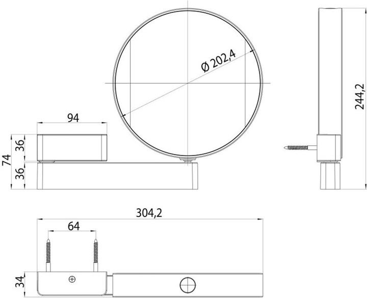 Immagine prodotto Emco Specchio cosmetico a LED Braccio articolato cromato a 7 vie