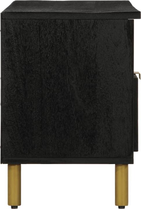 Actual product image VidaXL TV cabinet Lowboard TV cabinet TV table black wood-based material (100 x 33 x 46 cm)