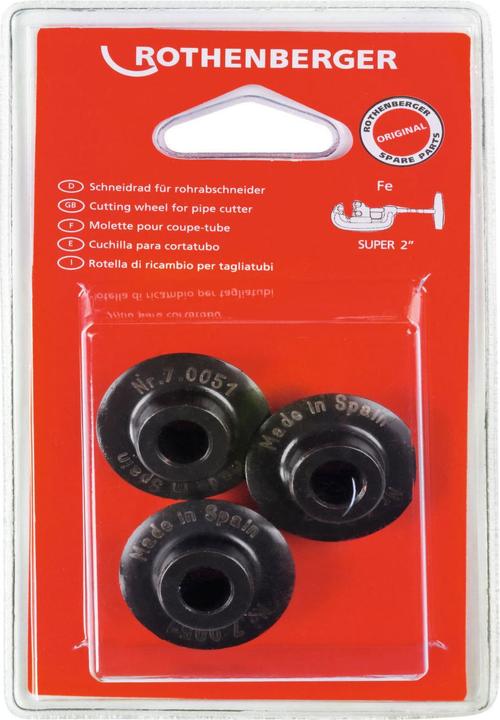 Image du produit Rothenberger Molette de remplacement Molette Ø 31,5 mm Profondeur de coupe 6 mm Acier trempé fortement allié (Roue de coupe)