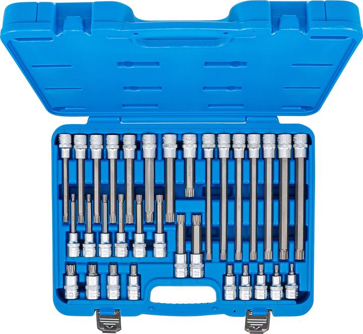 Produktbild BGS Bit-Einsatz-Satz Antrieb Innenvierkant 12,5 mm (1/2") Keil-Profil (für RIBE) 32-tlg. (Innensechsrund TX)