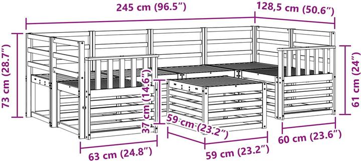 Produktbild vidaXL Outdoor-Sofa