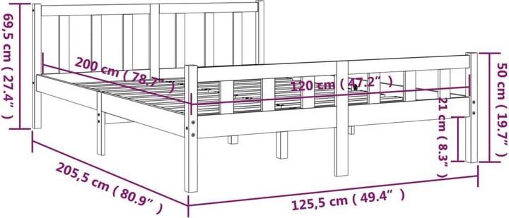 Image du produit vidaXL Bettrahmen (120 x 200 cm)