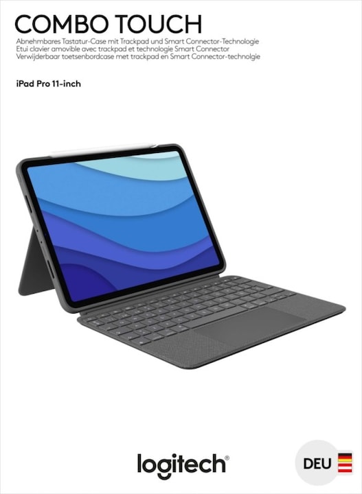 Actual product image Logitech Combo Touch (DE, iPad Pro 11 2018 (1. Gen), iPad Pro 11 2020 (2. Gen), iPad Pro 11 2021 (3rd Gen), iPad Pro 11 2022 (4th Gen))