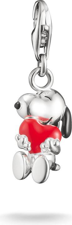 Thomas Sabo Charm-Anhänger Snoopy & Herz PEANUTS Original Silber (Silber 925, Emaille)