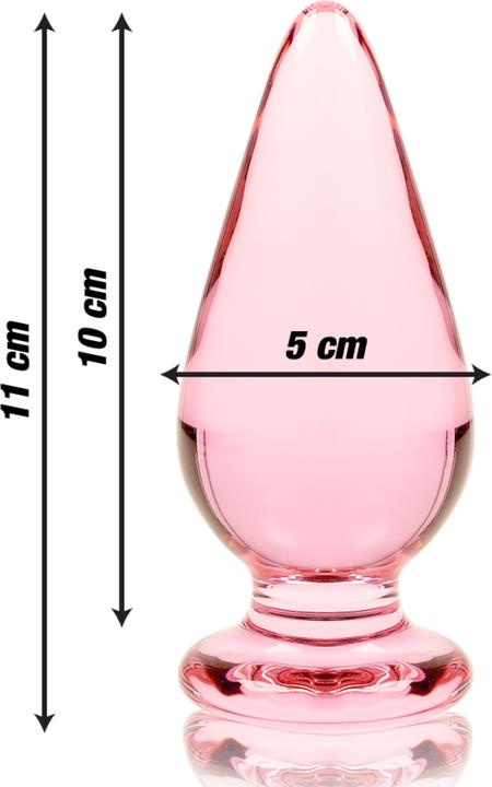 Actual product image Ibiza Nebula Series By ™ - Model 4 Anal Plug Borosilicate Glass 11 X 5 cm Pink