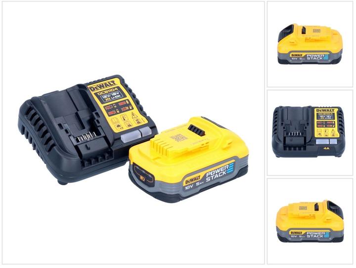DeWalt DCB 1104 H1 Akku Starter Set 12 V / 18 V 1x Powerstack Akku 5,0 Ah + DCB 1104 Ladegerät (18 V)
