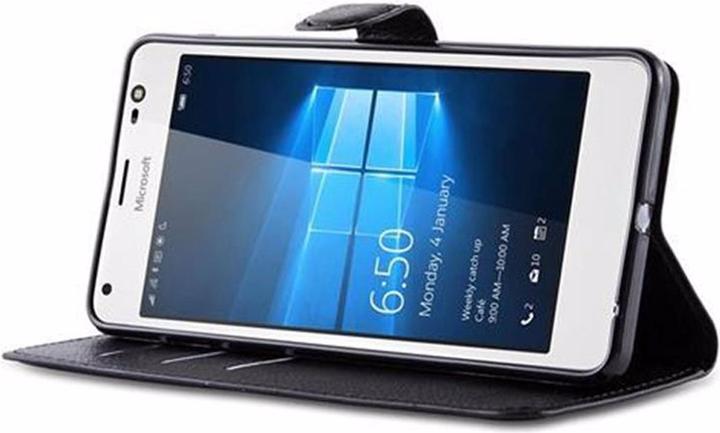Actual product image Cadorabo Book with stand function cover (Microsoft Lumia 850)
