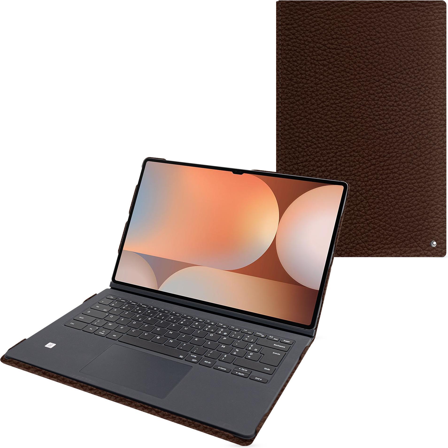 Noreve Samsung Galaxy Tab S10 Ultra Ledertasche kompatibel Book Cover Keyboard (Galaxy Tab S10 Ultra), Tablet Hülle, Bra...