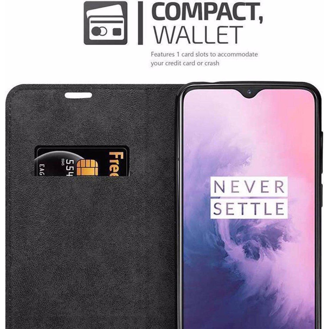 Thumbnail - Cadorabo Book Invisible Magnet Cover (OnePlus 6T), Smartphone Hülle, Rot