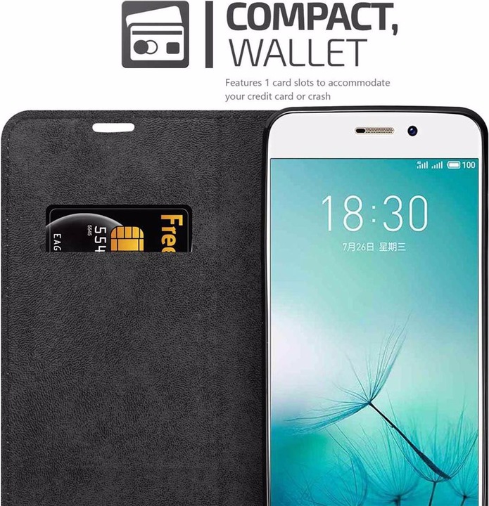 Actual product image Cadorabo Book Invisible Magnet Cover (Meizu Pro 7)