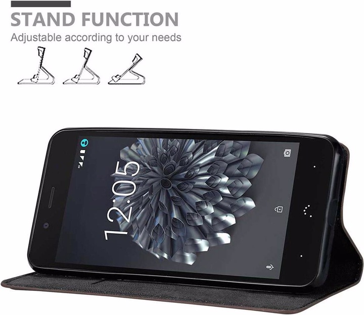 Actual product image Cadorabo Book Invisible Magnet Cover (BQ Aquaris X5 Plus)