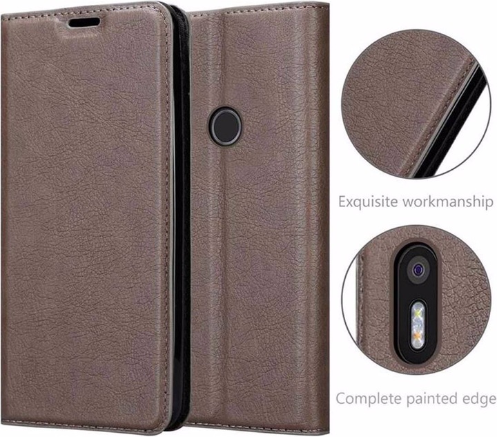 Actual product image Cadorabo Book Invisible Magnet Cover (BQ Aquaris X5 Plus)