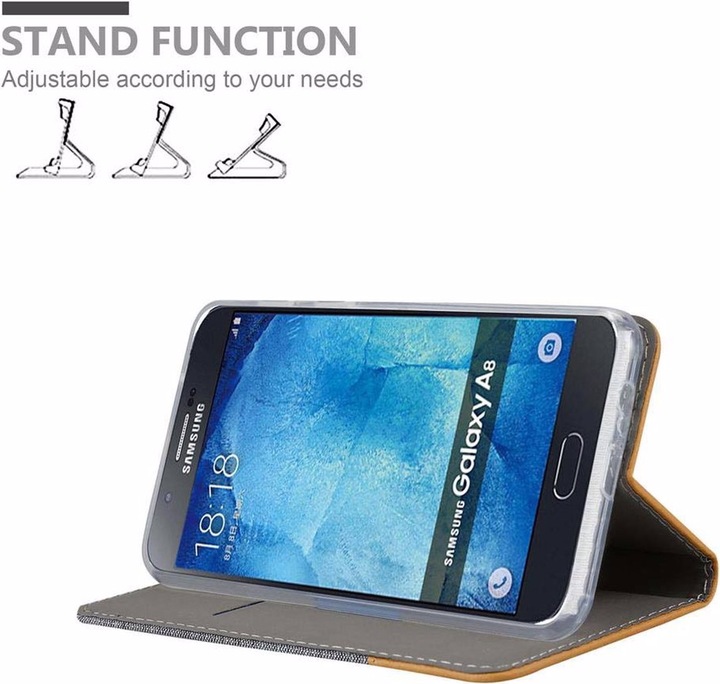 Produktbild Cadorabo Book Jeans Optik Cover (Samsung Galaxy A8 (2018))