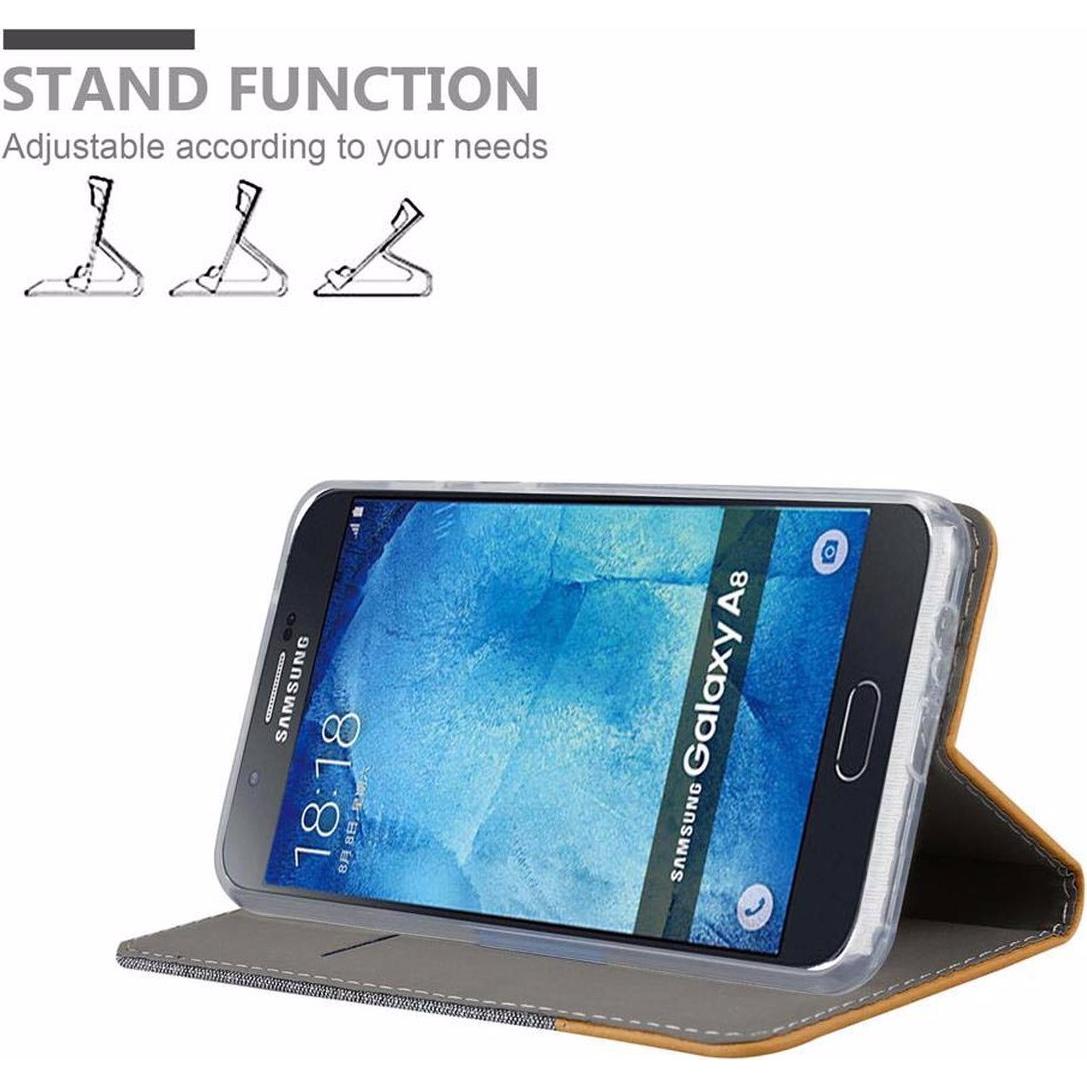 Thumbnail - Cadorabo Book Jeans Optik Cover (Samsung Galaxy A8 (2018)), Smartphone Hülle, Grau