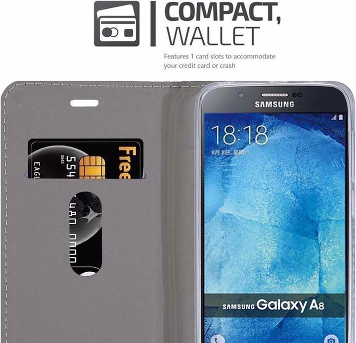 Produktbild Cadorabo Book Jeans Optik Cover (Samsung Galaxy A8 (2018))