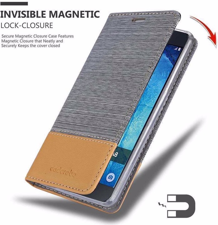 Produktbild Cadorabo Book Jeans Optik Cover (Samsung Galaxy A8 (2018))