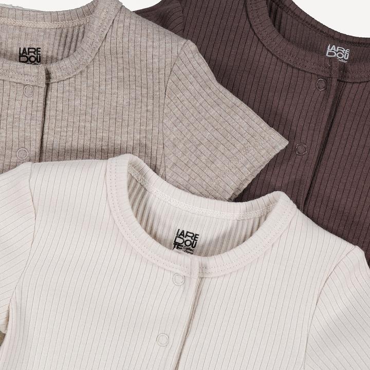 Produktbild La Redoute Collections 3er-Pack gerippte Baby Kurzarm-Bodys (68)