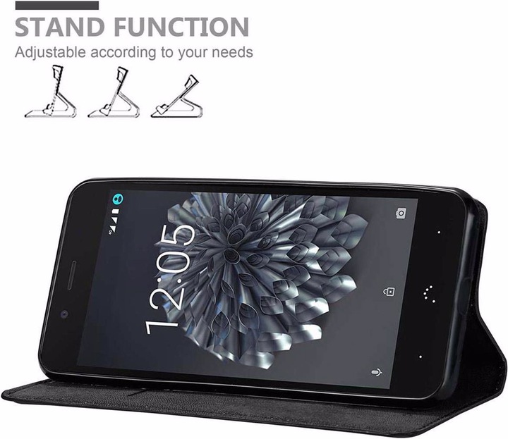 Actual product image Cadorabo Book Invisible Magnet Cover (BQ Aquaris X5 Plus)