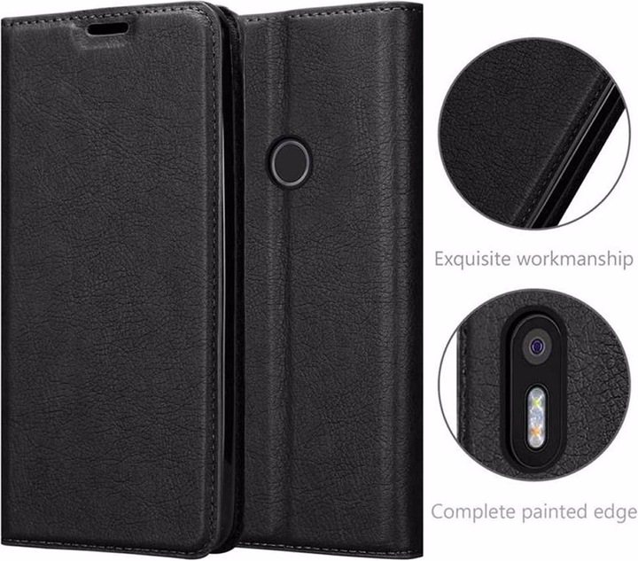 Actual product image Cadorabo Book Invisible Magnet Cover (BQ Aquaris X5 Plus)