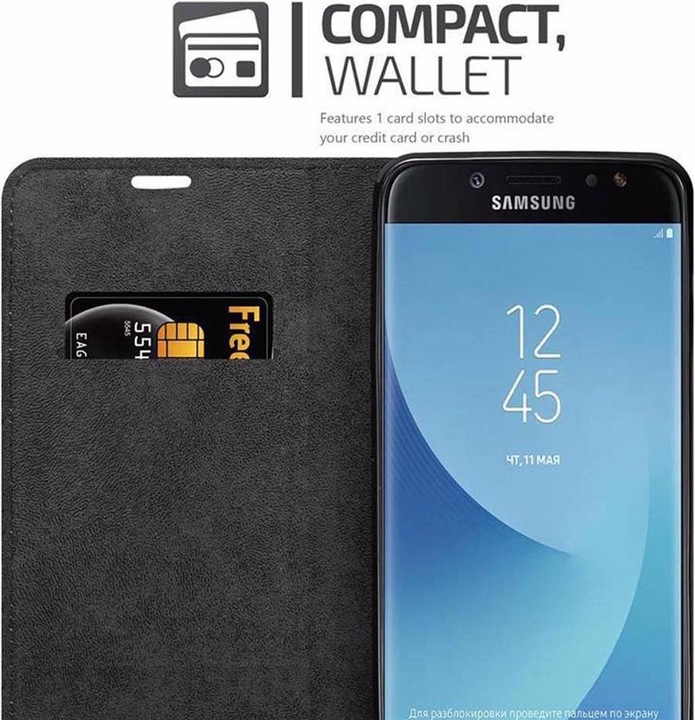 Actual product image Cadorabo Book Invisible Magnet Cover (Samsung Galaxy J7 2018)