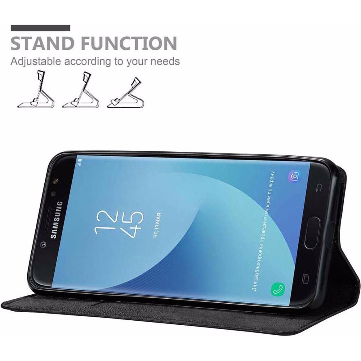 Thumbnail - Cadorabo Book Invisible Magnet Cover (Samsung Galaxy J7 2018), Smartphone Hülle, Schwarz