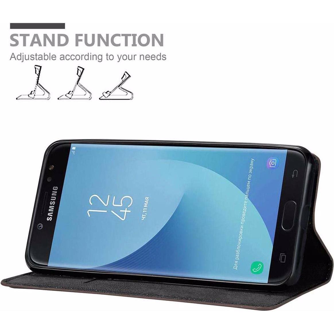 Thumbnail - Cadorabo Book Invisible Magnet Cover (Samsung Galaxy J7 2018), Smartphone Hülle, Braun