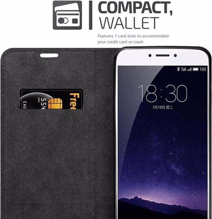 Actual product image Cadorabo Book Invisible Magnet Cover (Meizu MX6)