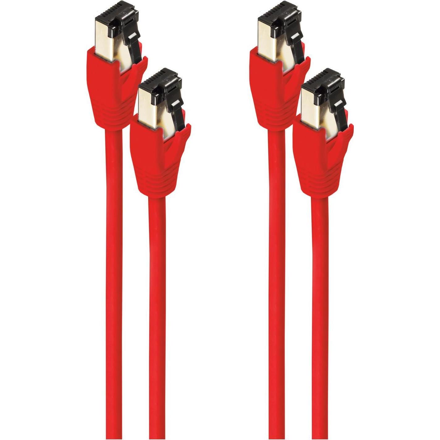 Shiverpeaks -BASIC-S--Patchkabel cat. 8.1 F/FTP PIMF LSZH rot 3,0m--VE2 (F/FTP, CAT8.1, 3 m), Netzwerkkabel