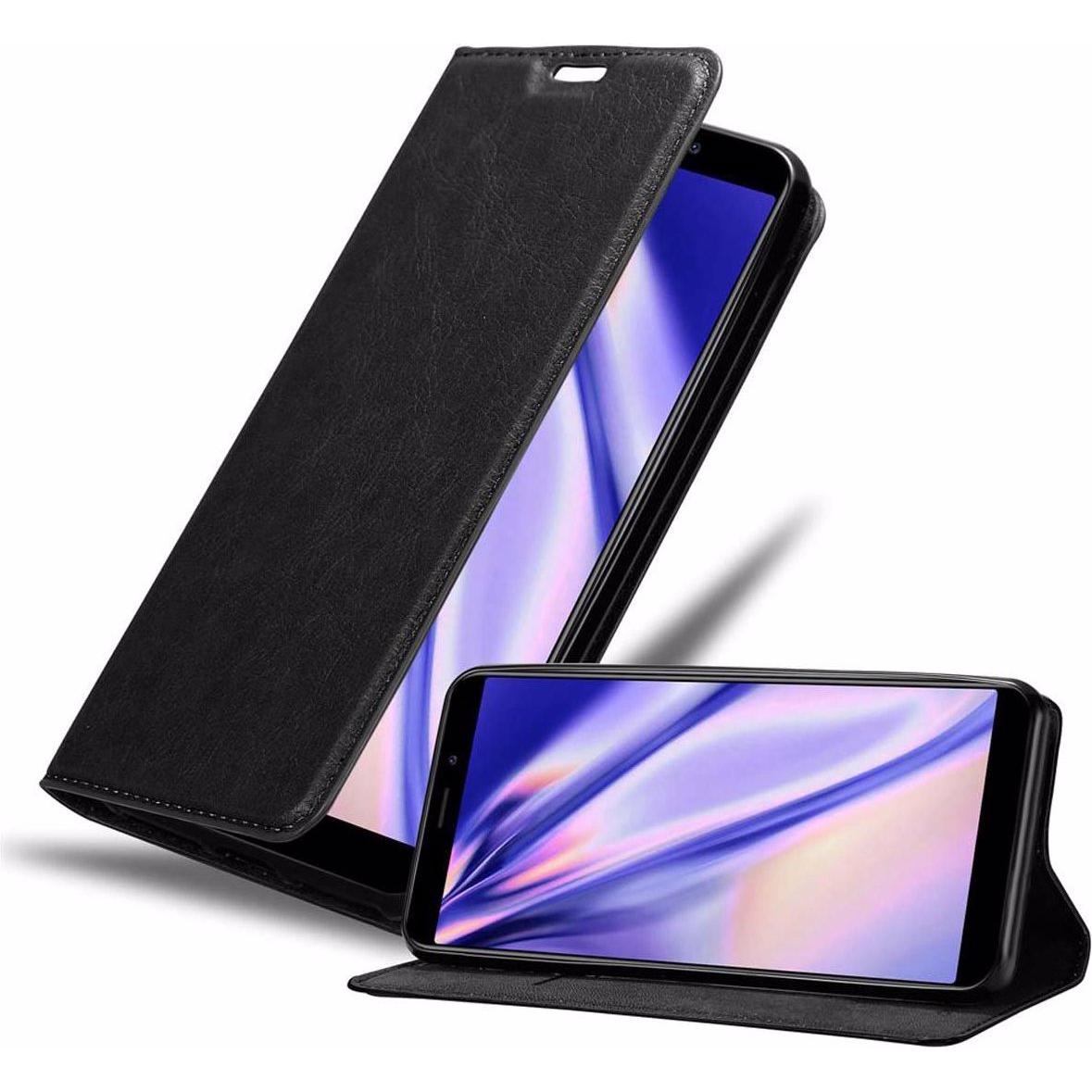 Thumbnail - Cadorabo Book Invisible Magnet Cover (Meizu M6s), Smartphone Hülle, Schwarz