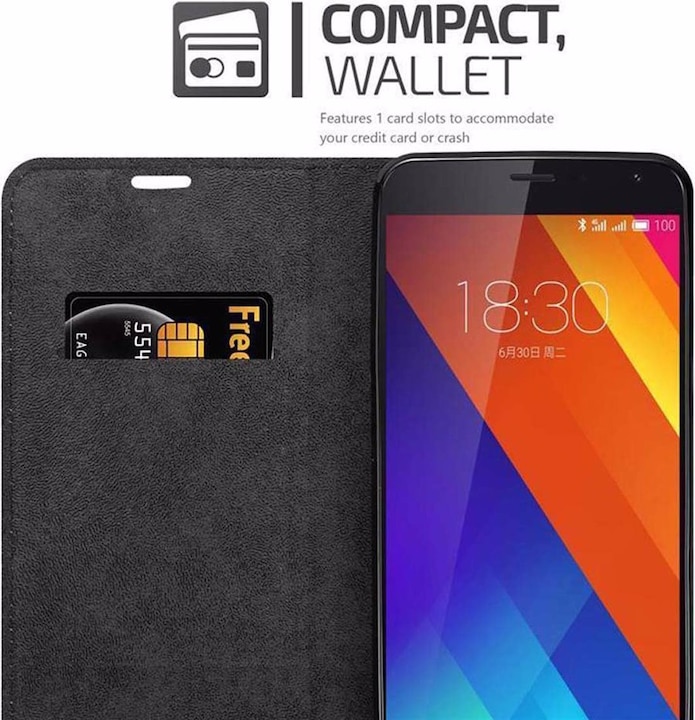 Actual product image Cadorabo Book Invisible Magnet Cover (Meizu MX5)