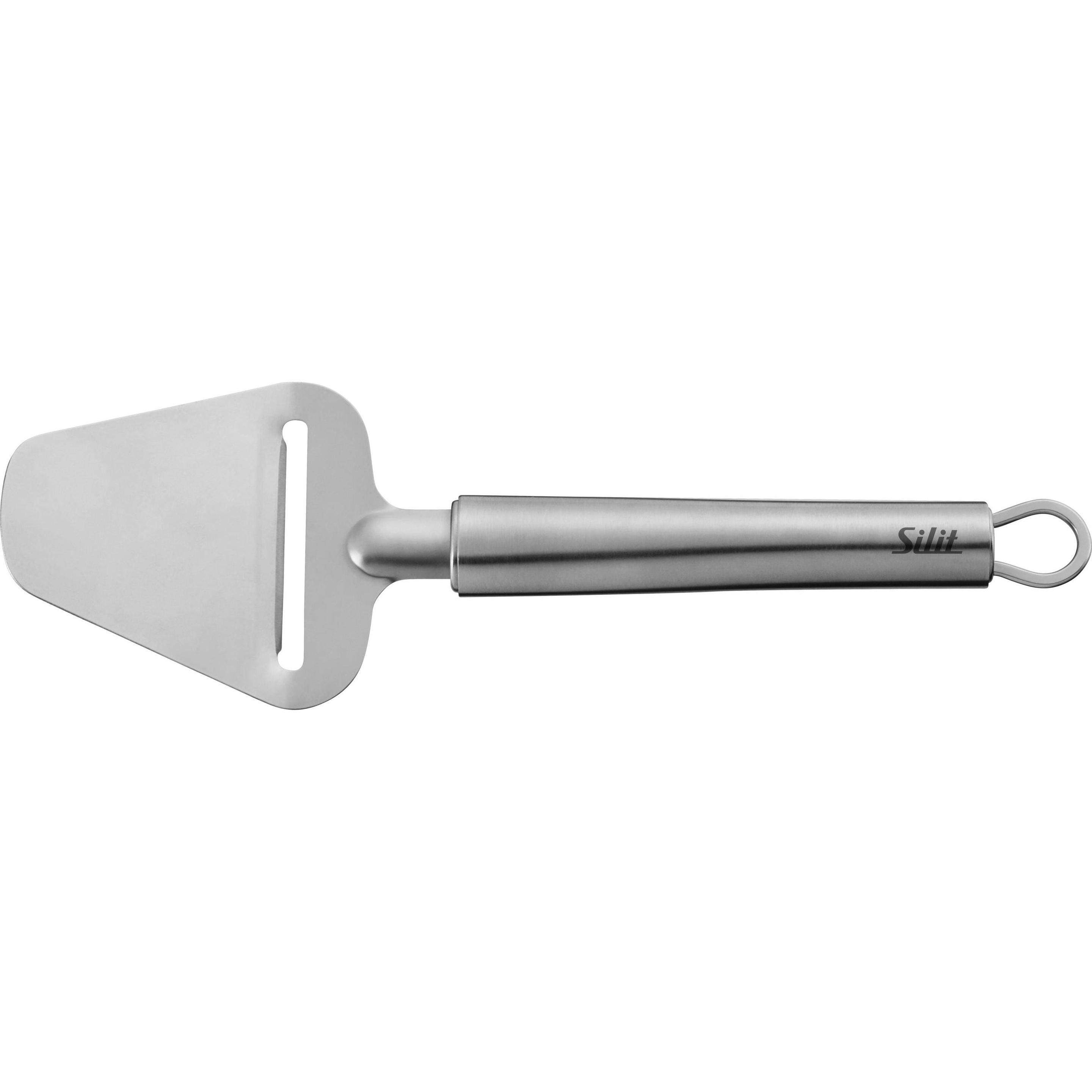 Silit Käsehobel Käseschneidermit Verzahnung 24cm, Classic Line Edelstahl, Küchenreibe, Silber