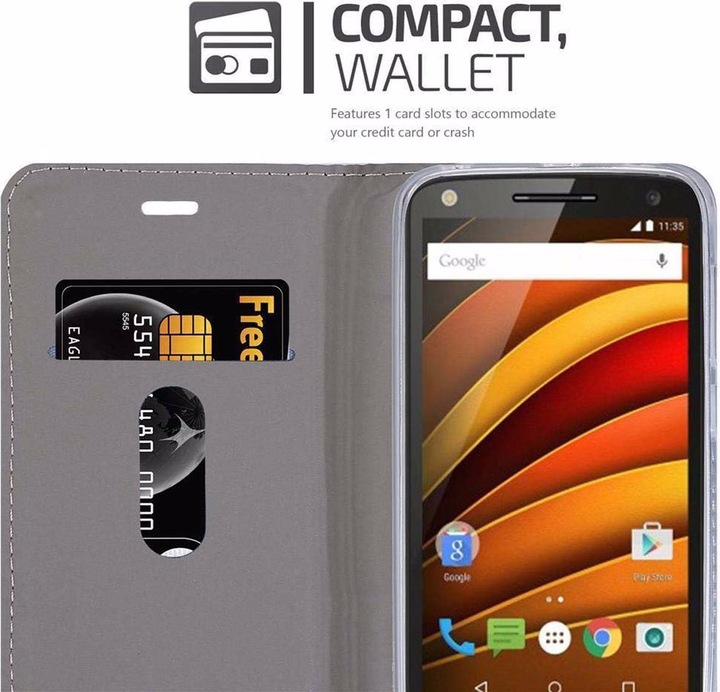 Produktbild Cadorabo Book Jeans Optik Cover (Motorola Moto X3)