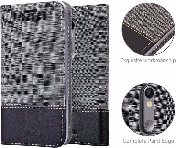 Produktbild Cadorabo Book Jeans Optik Cover (Motorola Moto X3)